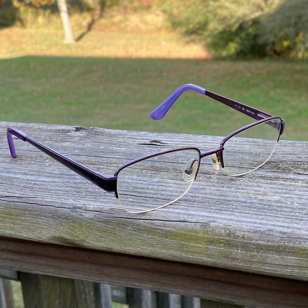 Guess glasses frames Purple metallic half rim 50[]17 135